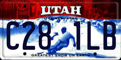 UT license plate C281LB