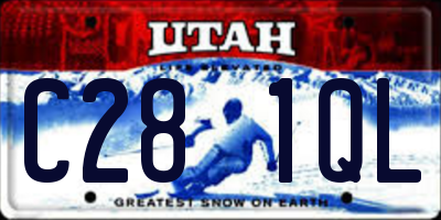 UT license plate C281QL