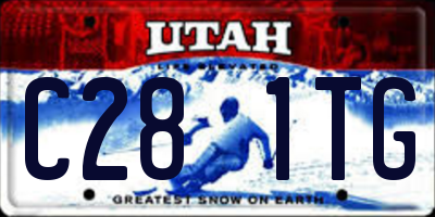UT license plate C281TG