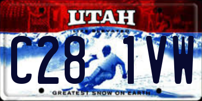 UT license plate C281VW