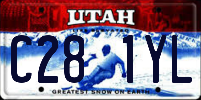 UT license plate C281YL