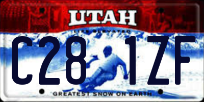 UT license plate C281ZF