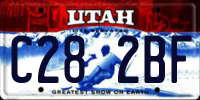 UT license plate C282BF