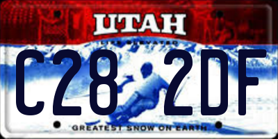 UT license plate C282DF