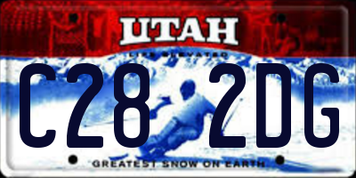 UT license plate C282DG