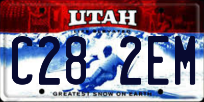 UT license plate C282EM
