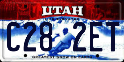 UT license plate C282ET