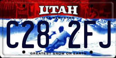 UT license plate C282FJ
