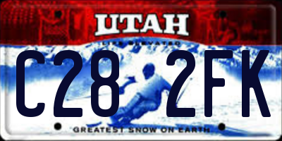 UT license plate C282FK