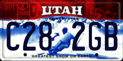 UT license plate C282GB