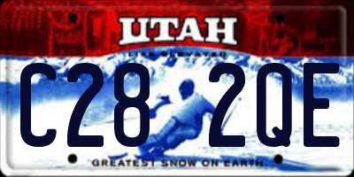 UT license plate C282QE