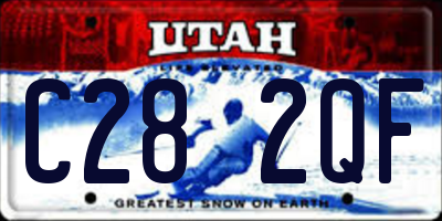 UT license plate C282QF