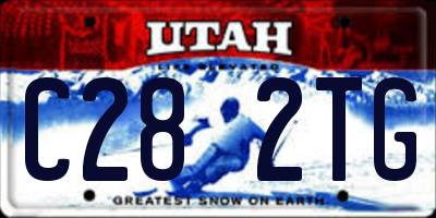 UT license plate C282TG