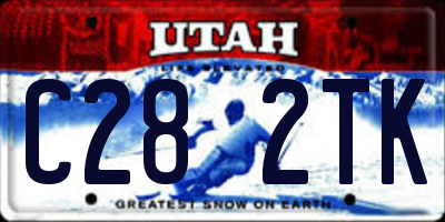 UT license plate C282TK