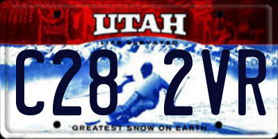 UT license plate C282VR