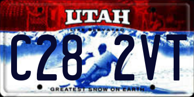 UT license plate C282VT