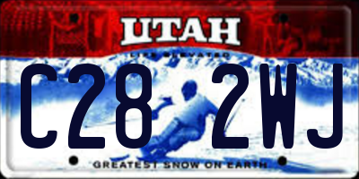 UT license plate C282WJ