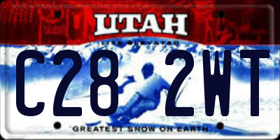UT license plate C282WT