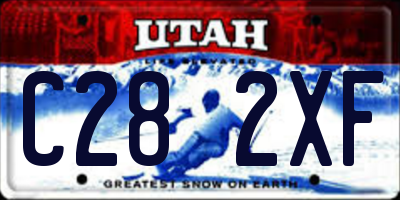 UT license plate C282XF