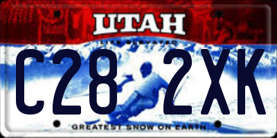 UT license plate C282XK