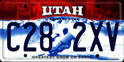 UT license plate C282XV
