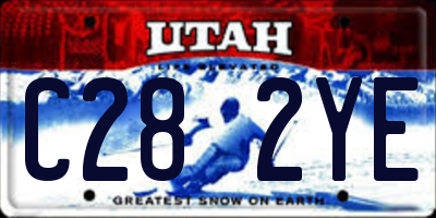 UT license plate C282YE