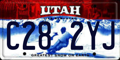 UT license plate C282YJ