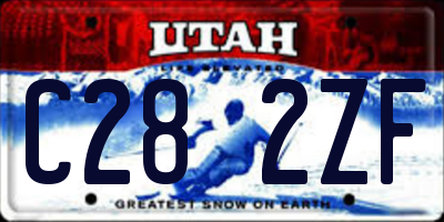 UT license plate C282ZF