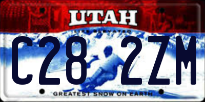 UT license plate C282ZM
