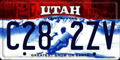 UT license plate C282ZV