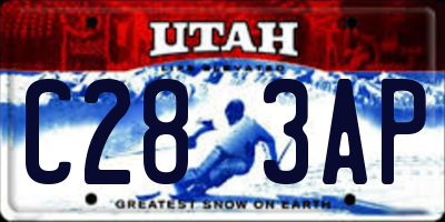 UT license plate C283AP