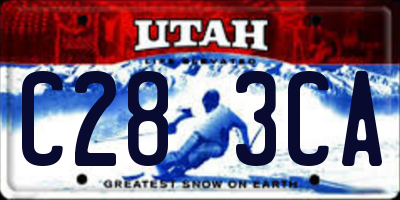 UT license plate C283CA