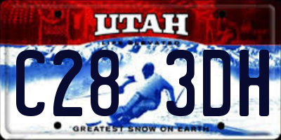 UT license plate C283DH