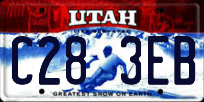 UT license plate C283EB