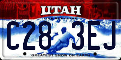 UT license plate C283EJ