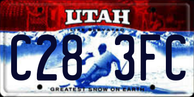 UT license plate C283FC