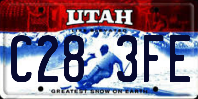 UT license plate C283FE