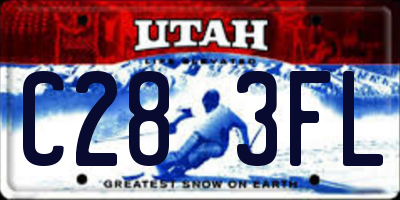 UT license plate C283FL