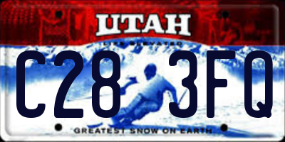 UT license plate C283FQ