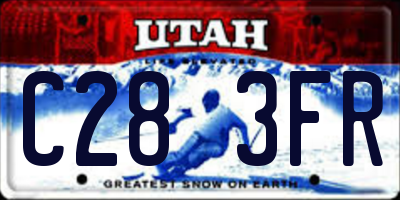 UT license plate C283FR