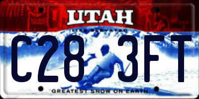 UT license plate C283FT