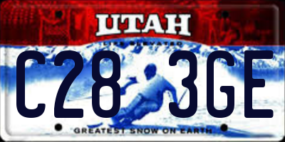 UT license plate C283GE