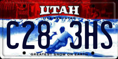 UT license plate C283HS