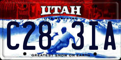 UT license plate C283IA