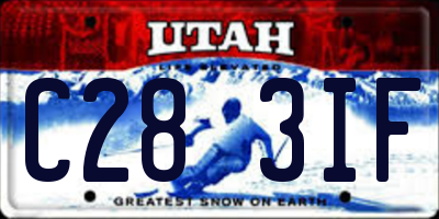 UT license plate C283IF
