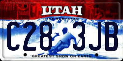 UT license plate C283JB