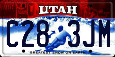 UT license plate C283JM