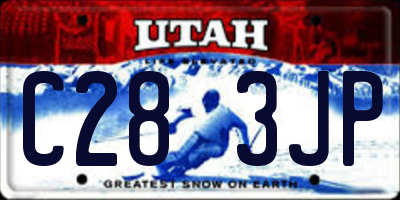 UT license plate C283JP