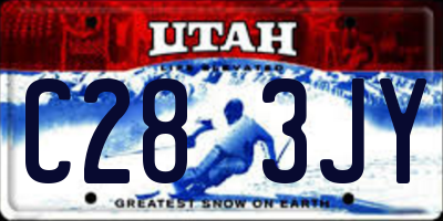UT license plate C283JY