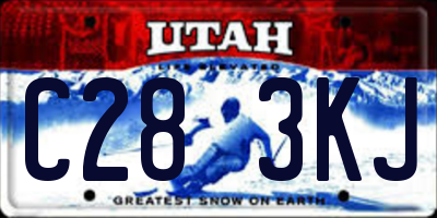 UT license plate C283KJ
